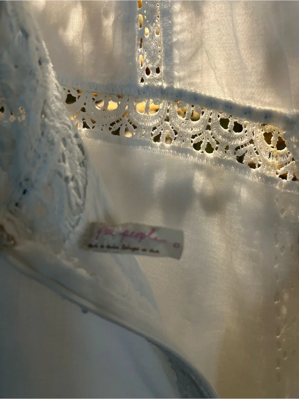Free People Bohemian White Maxi Dress - Size 0 - Picture 5 of 9